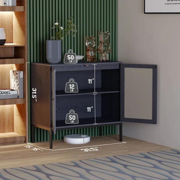 Decorative MDF Slat Wood Cabinet Sideboard Kitchen Apartment