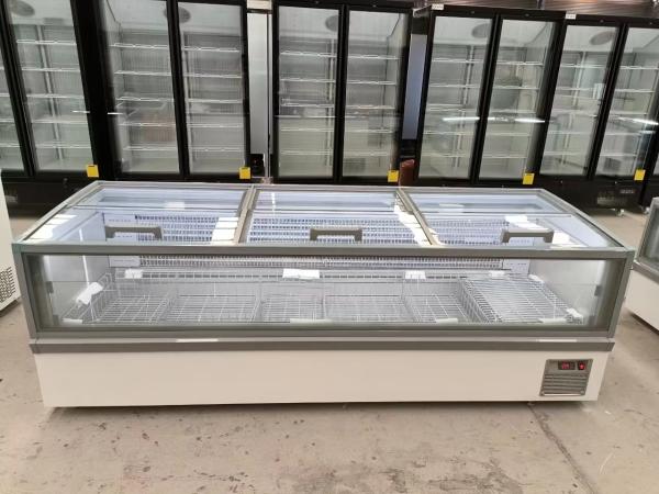 Supermarket Island Freezer Frost-Free Deep Freezer For Meat With LED Light