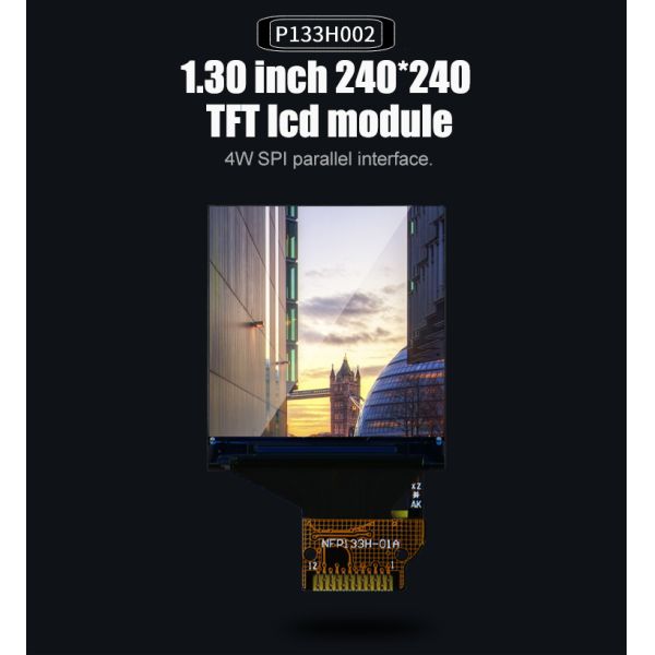 Polcd 1.3 Inch High Resolution Square LCD Screen for Wearable 240x240 SPI ST7789V IPS Tft Lcd Display