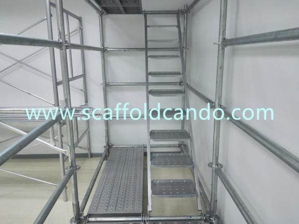 Professional scaffolding factory supply stair case 450*2397mm 7 steps scaffolding galvanized steel ladder with low price