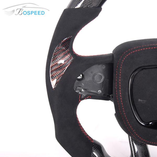 Custom Black Alcantara Dodge Carbon Fiber Steering Wheel Carbon Fiber