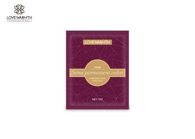 Tintura natural do efeito de temperatura da cor de Violet Red Semi Permanent Hair facilmente