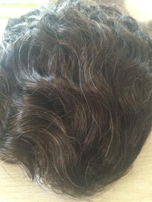 Npu Base 10*7 Perruque de cheveux pour hommes, densité moyenne, remplacement capillaire