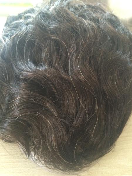Npu Base 10*7 Perruque de cheveux pour hommes, densité moyenne, remplacement capillaire