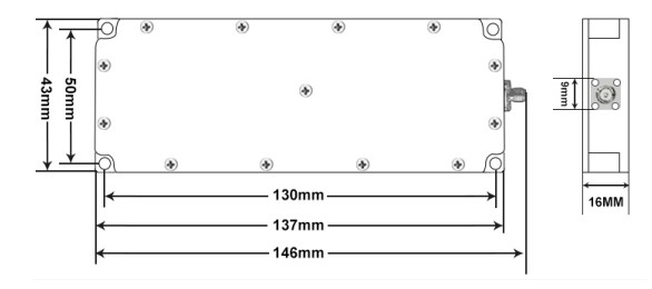 Lora Digital Source 50W 300-1200MHz Модуль Усилителя RF для антидронов