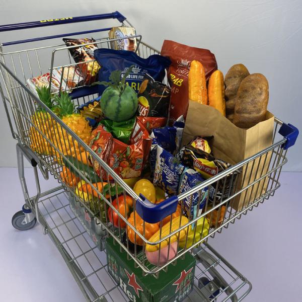 Metal Convenience Store Grocery Shopping Trolley 135L CE Certificate