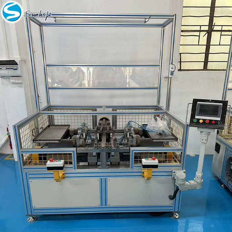 Adjustable Speed Triple Indenter Radiator Core Builder Machine | Semi-Automatic 2-Row Aluminum Core Assembly Equipment