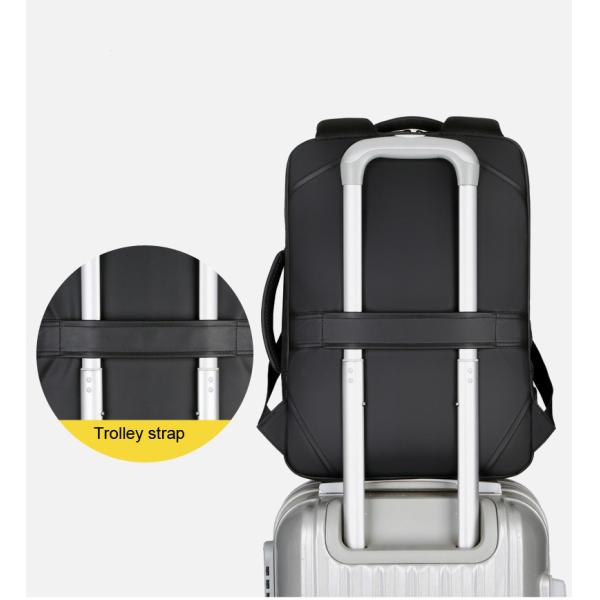 Противоукраденный водонепроницаемый деловой рюкзак Рабочий ноутбук рюкзак ПВХ ткань Полет одобрен