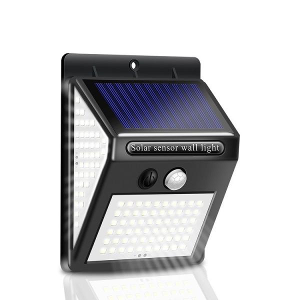 144pcs SMD2835 3.7V 800mAh Solar Motion Sensor Wall Light For Yard Aisle