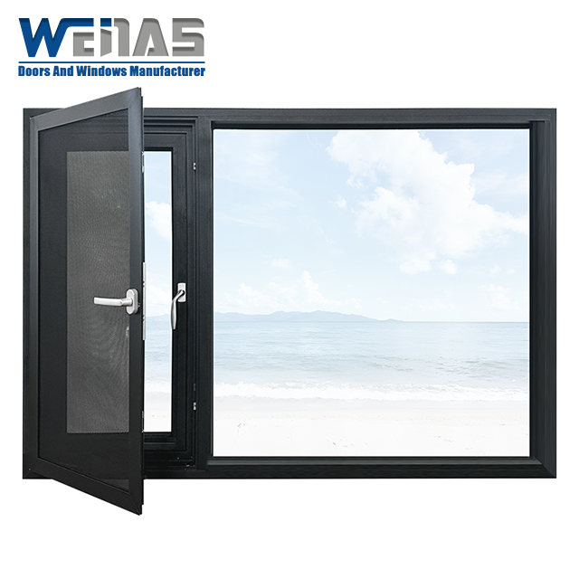 Hot Sell Design Customized Double Glazed Window Aluminium Mosquito Screen Casement Windows