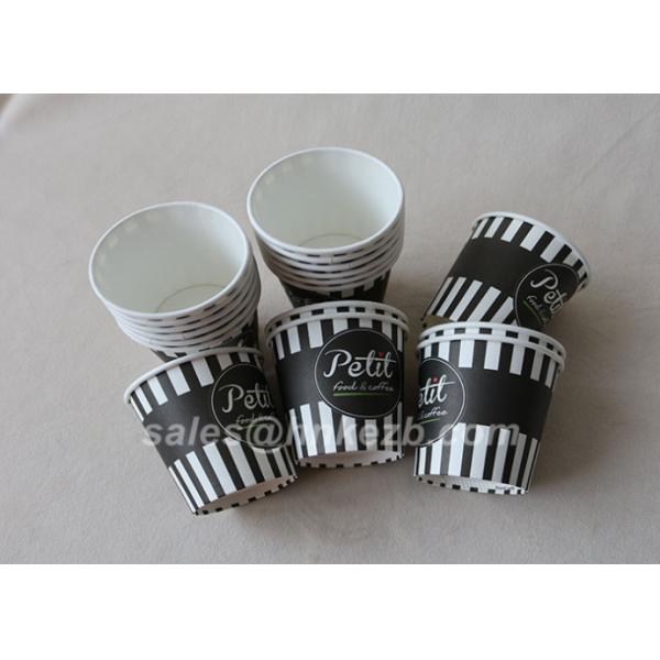 Glossy Lamination Disposable Single Wall Paper Cups 7oz for tea , ice cream