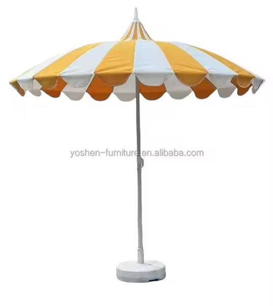 8.5 ft Durable Batwing Pagoda Umbrella Parasol Pagoda Style Patio Umbrella Lightweight Pagoda Market Umbrella