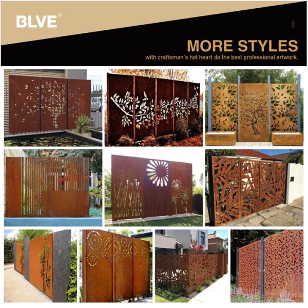 metal privacy screen stainless steel hanging room divider decoration laser cut Luxury