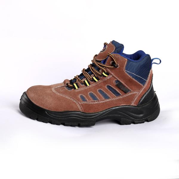 Cow Leather Anti Puncture Steel Sole PU Injection Molded Sole Mens Leather Work Boots