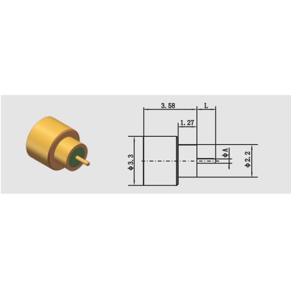 Small Hermetical SMPM(SSMP) RF Connector Rf Coaxial Connector 50Ω Impedance