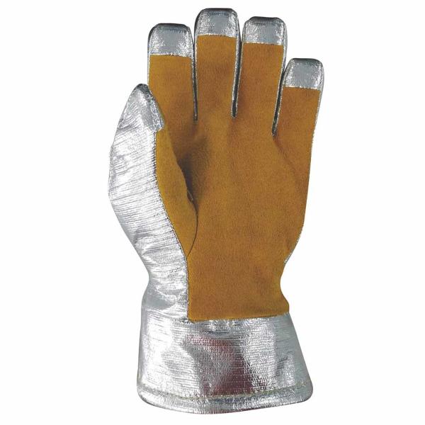 Résistance de larme de lutte contre l'incendie en cuir de gants de proximité de peau de vache flexible