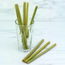 Drinking Reusable Bamboo Straws Biodegradable 150mm Length 7mm Diameter
