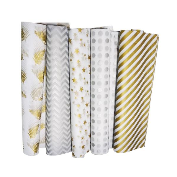 Складчивая подарок на день рождения упаковочная бумага Золотая печать для одежды обувь