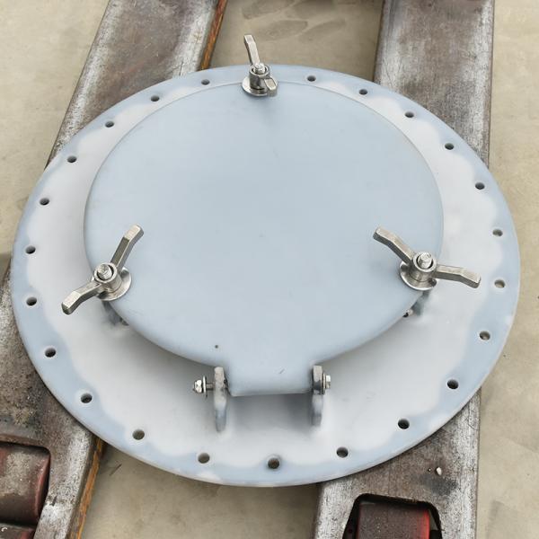 Tapa de registro para camión cisterna químico, revestimiento de acero, tapa de registro de plástico, certificada y duradera con material de sellado de caucho fluorado