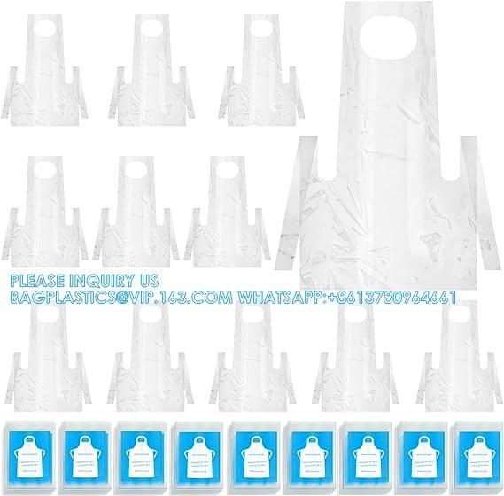Wicketed Apron, Staples Apron, Box Pack Disposable Apron Restaurant Individual Pack Pocket Sanitary Protective Aprons