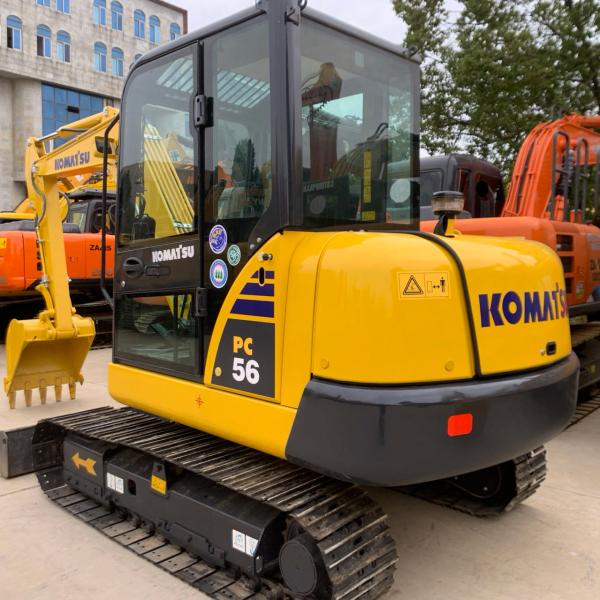Crawler Used Komatsu Excavator Pc56 2nd Hand Diggers High Operating Efficiency