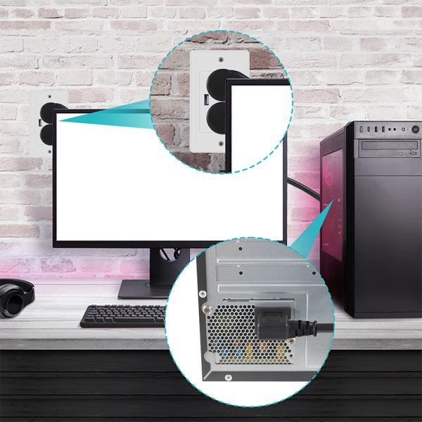 45 Degree Us Nema515p 3Pin Plug Iec Power Cord with C13 Kettle Plug