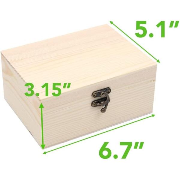 Custom Small Wooden Chest Boxes for Decorative Storage Environmental and Logo Customized