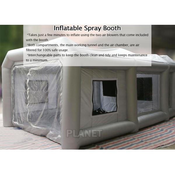 станция картины будочки брызг автомобиля 6x4x3m УЛЬТРАФИОЛЕТОВАЯ устойчивая серебряная раздувная для картины автомобиля