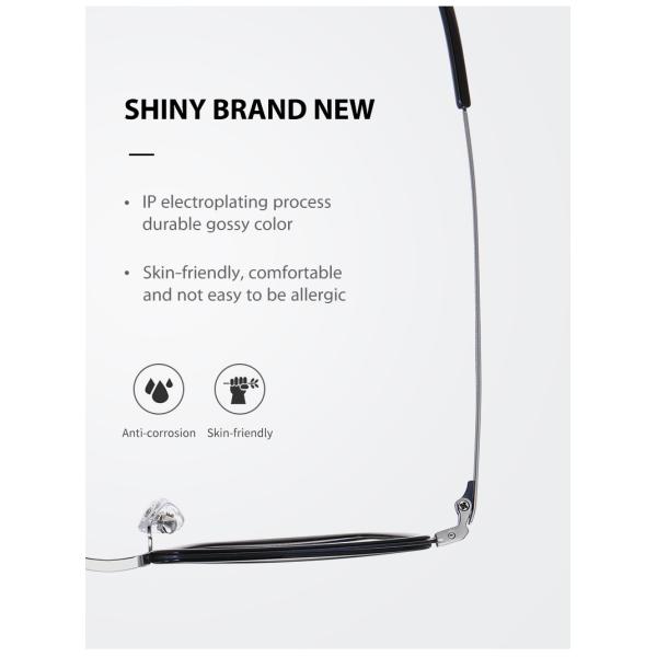 Стекел ацетата людей OEM простого дизайна титана черных оптически