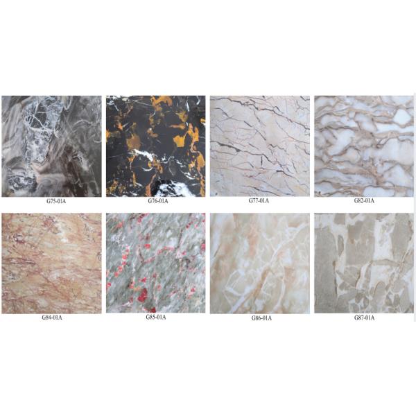 Lamination High Gloss PVC Film Marble Grain For Furniture Cabinet Door