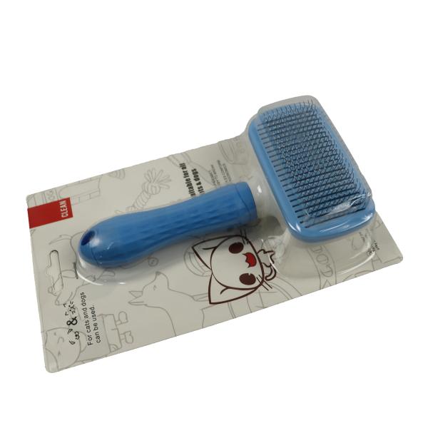 Steel Safe Dematting Pet Comb Brush Grooming Long Pin Self Cleaning For Cats
