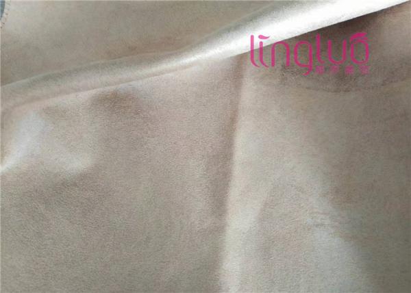 Higher Grade Suede Sofa Fabric Tricot Bronzing And Printing Sense Gorgeous