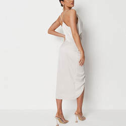 Anti Wrinkle Elegant Summer Dresses Asymmetric Customized Dinner Dresses