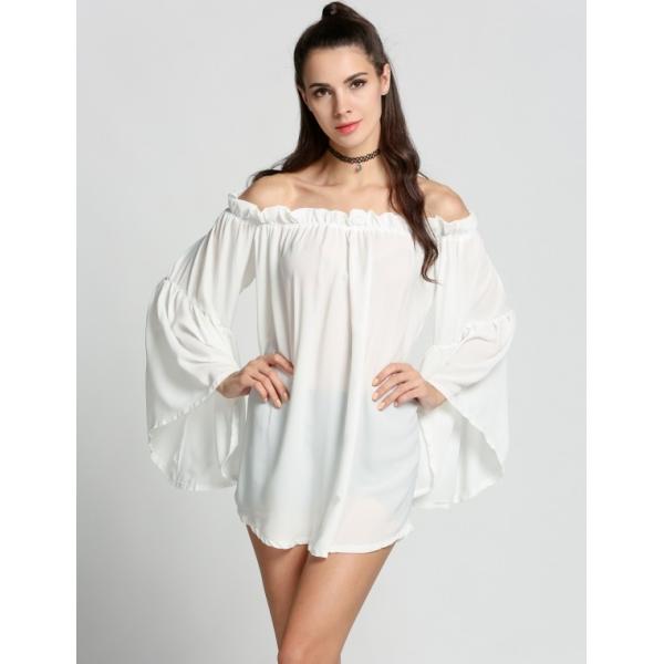 Дизайны шеи для женщин моды верхних частей дам с верхних частей блузки плеча твердых