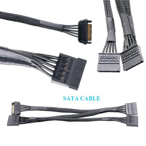 15Pin  Cable Male 1 to 3 ST 15Pin Female Power Supply Cable  20cm