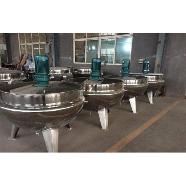 Professional Stainless Steel Jacketed Kettle 50 - 500L Capacity Steam / Electric Heating