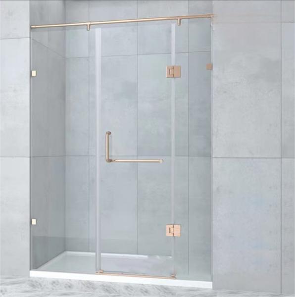 Shower Room Glass Door Round Pipe Hinge Easy Installation Adjustable