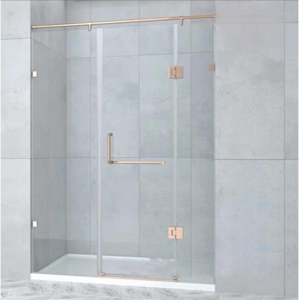 Anti Wear Satin Finished Glass Shower Hinge Corrosion Resistance Round Pipe Hinge