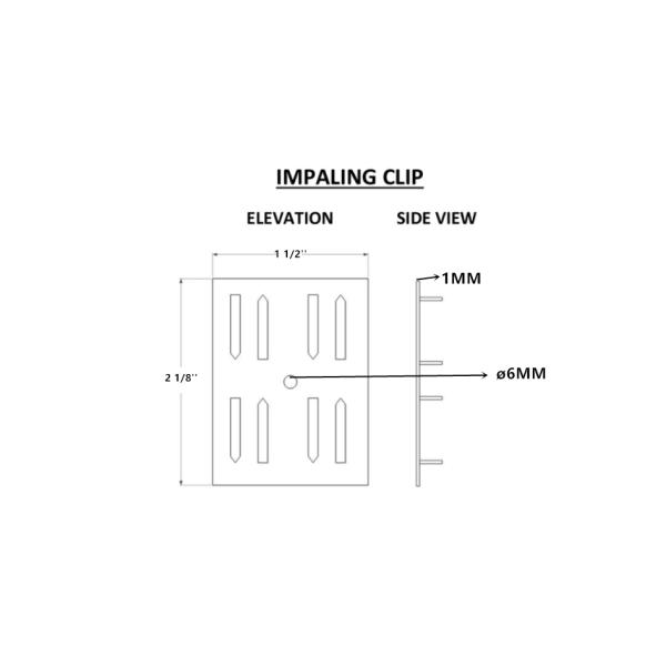 38 X 54 мм Металлические зажимы для акустических панелей из стекловолокна