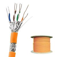 23AWG SFTP CAT7 câble CPR Orange PVC câble Ethernet protégé