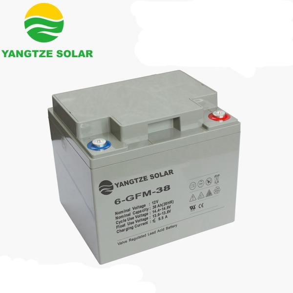 12V 38Ah Absorbed Glass Mat Battery With ABS Plastic Battery Box 1500 Times Cycle Life