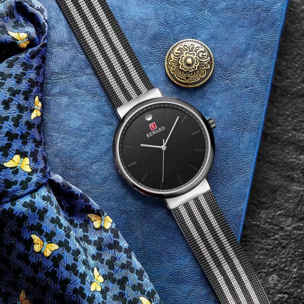 Quartz Movement Mens Stainless Steel Watches Alloy Case 3 Atm Water Resistant