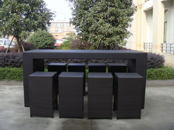 Outdoor Resin Wicker Bar Set