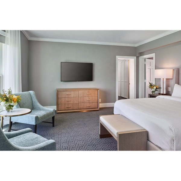 New Design DOLCE Boutique Wooden Hotel Single Bed Hotel Furniture king Size Metal Bed Frame Luxury Hotel Furniture Set