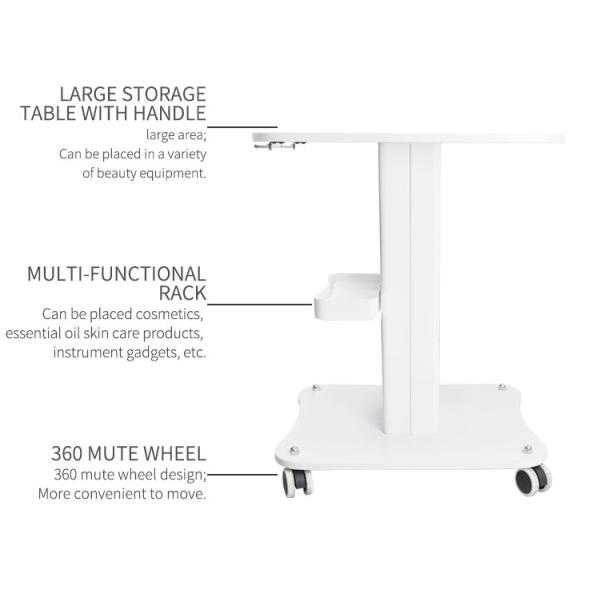Esthetician Beauty Trolley On Wheels White OEM