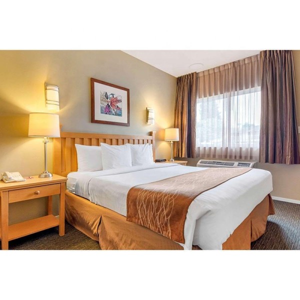 Customized Econo Lodge Choice 3 Star Comfortable Hotel Furniture Efficiency King Queen Hotel Bedroom Sets Foshan Hotel Furniture