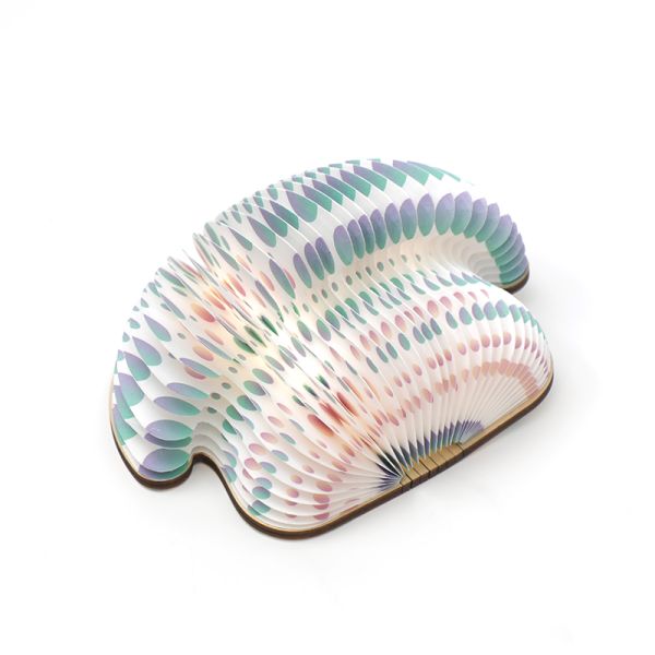 Decorative Folding Origami Paper Mushroom Lamp Wooden Base