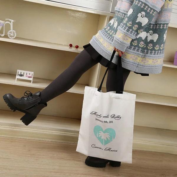Beautiful Reusable Cotton Canvas Tote Bags For Ladies Customized Size