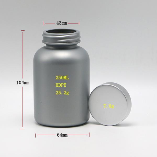 250 ml HDPE Bouteille en plastique pour médicaments Pilules Collier Matériau HDPE Médecine industrielle