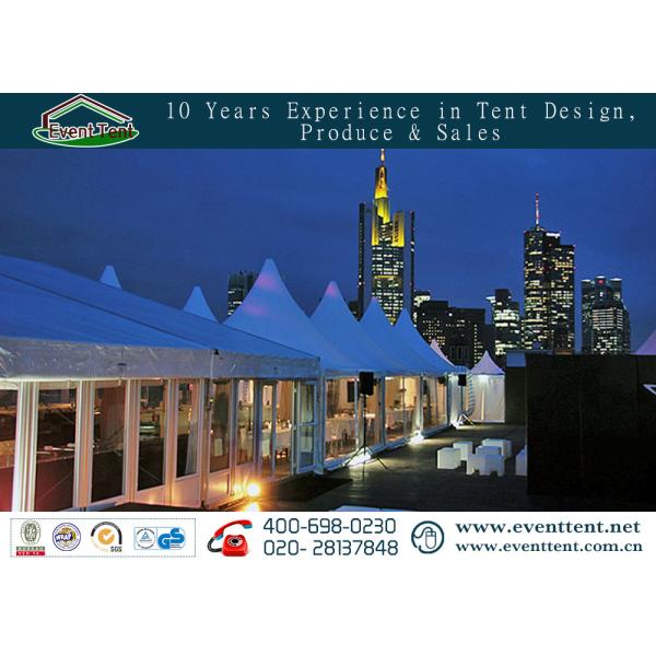Outdoor Luxury Pagoda Party Tent Glass Wall Waterproof With Insulation Linings